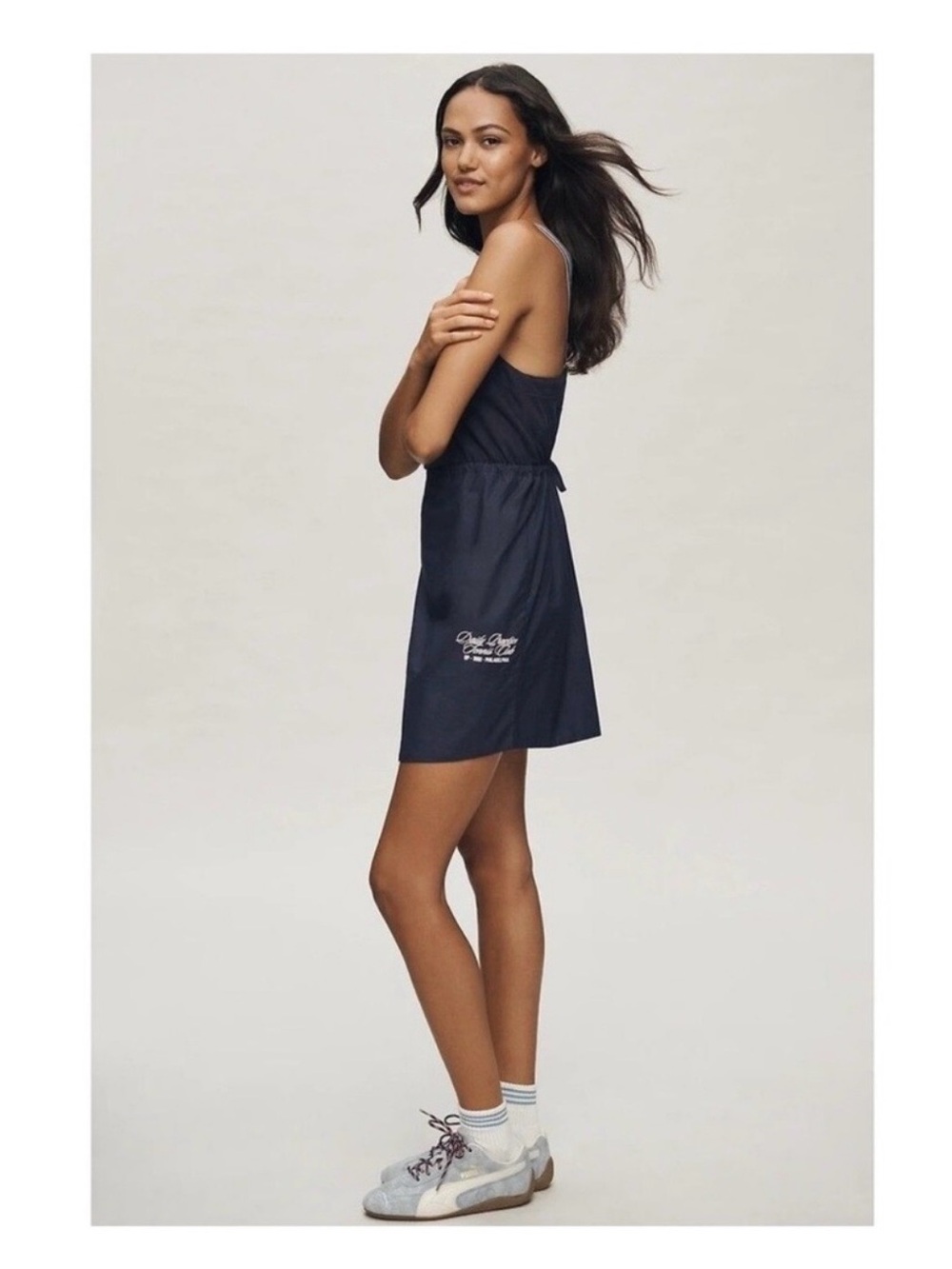 Daily Practice Navy Cotton Tennis Dress with Adjustable Straps Size M NWT